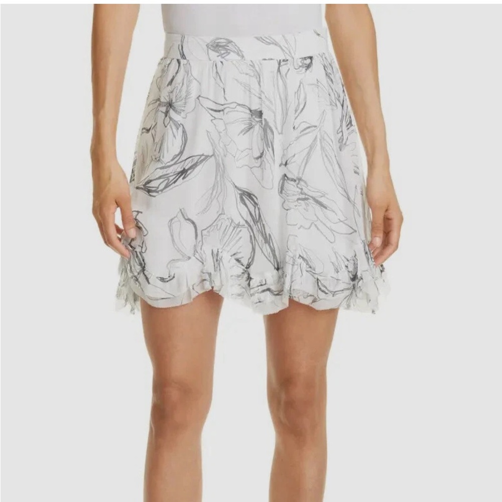 Milly Women's White Jess Sketched Iris Skirt